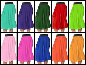 Chiffon Damenmode Midirock Sommerkleidung ausgestellt Freizeitkleidung Taille elastisch C15 - Bild 1 von 36