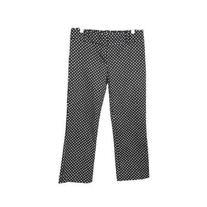 J. Pantalones chinos para mujer CREW City Fit negro blanco lunares algodón elástico talla 4 - Imagen 1 de 7