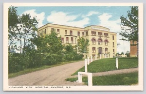 Highland View Hospital Amherst Nova Scotia Canada Postcard - Picture 1 of 2