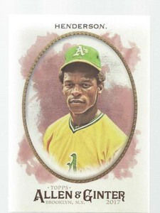Rickey Henderson 2017 Topps Allen Ginter ML Baseball Trading Card # 54 A's