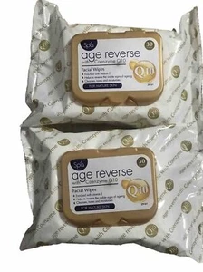2 X Spa Age Reverse Face Wipes With Coenzyme Q10 Anti Age Defying With Vitamin E - Picture 1 of 4
