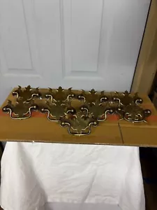 Vintage 9- Drop Pull Schrank Schublade Hardware zieht Blatt Messing Bronze gebraucht - Bild 1 von 6