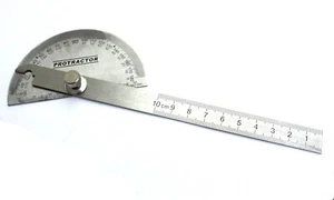 Rotary Protractor Measuring Angle Square Drawing Line Rule Gauge Machinist Tool - Picture 1 of 3