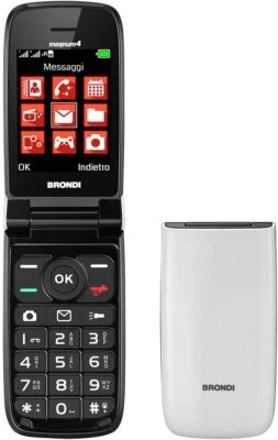 Brondi Magnum 4  Telefono Cellulare Maxi Display, Tastiera GRANDE 1.3 MP, BIANCO - Immagine 1 di 4