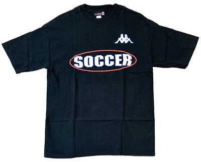 Camiseta Kappa Logotipo Fútbol Con Jugadores Talla Mediana Negra 100% Algodón Muy Buena Foto 1 de 3