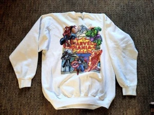 True Vintage Marvel Universal Studios White Sweatshirt. Large. USA. - Picture 1 of 4