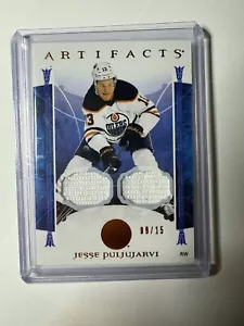 2022-23 Upper Deck Artifacts #58 Jesse Puljujarvi DUAL FIGHT STRAP PATCH /15 - Picture 1 of 2