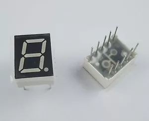 10Pcs Red LED Display 1 Digital 7 Segment 0.39" Common Cathode - Picture 1 of 2