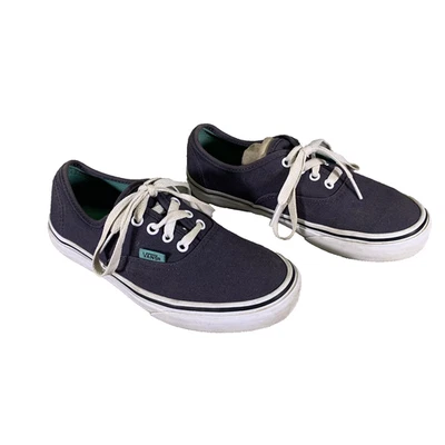 Vans Authentic Classic Navy Blue White Low Top Sneakers Shoes Kids 3.5 Canvas - Image 1 of 4