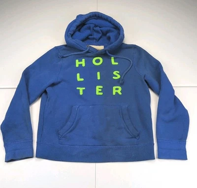 De Colección Hollister Sudadera con Capucha Para Hombres XL Azul Pullover Envejecido Grunge Preppy Sudadera Foto 1 de 4