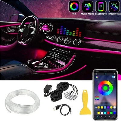 5 IN 1 Car Interior RGB LED Light with APP Control and Music Technology - Image 1 of 4