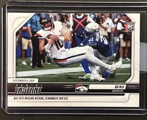 Bo Nix #33 RC Rookie Card 2024 Panini Instant Denver Broncos PASSING RECORD - Picture 1 of 2