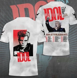 Camiseta Billy Idol It S Nice Day To Tour 2025 3D Unisex - Imagen 1 de 3