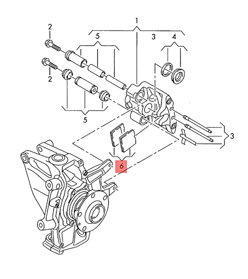 Conjunto de pastilhas de freio genuínas Audi R8 420698451D - Imagem 1 de 1