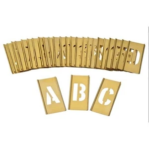 Dy-Mark Brass Interlocking Stencil A-Z 25mm Set - Picture 1 of 1