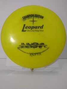CE Leopard 163g OOP PFN Patent # Champion Edition Yellow Rare Innova Golf Disc - Picture 1 of 4