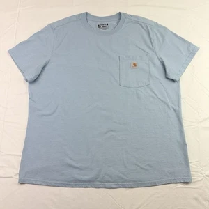 Camiseta Carhartt Para Mujer Talla 1X 16W-18W Manga Corta Bolsillo Calce Suelto Azul - Imagen 1 de 9