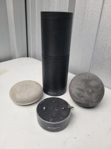 Lote de trabajo 4 altavoces inteligentes Amazon Echo Google Home B7W64E SK70SDI, etc. SIN PROBAR - Imagen 1 de 11