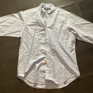 Ralph Lauren Mens Blue Button Up Dress Shirt 16 - 32 Yarmouth Oxford - Picture 1 of 11