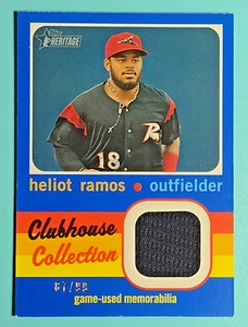 2020 Topps Heritage Heliot Ramos Clubhouse Collection Blue SP #67/99 - GU Jersey - Bild 1 von 3