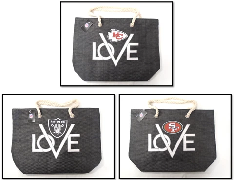 NFL Bold Love Rope Tote Purse by Little Earth Cover