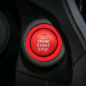 Car Start Stop Engine Ignition Push Button Ring Accessories Cover For Subaru