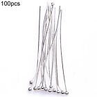 100Pcs Silver Tone Ball End Pins Jewelry Making Findings Diy Crafts Headpins 32