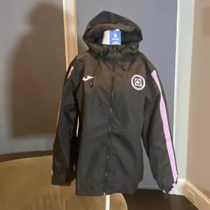 Chaqueta de Entrenamiento Joma Cruz Azul para todo clima con cremallera completa con capucha talla M negra nueva con etiquetas - Imagen 1 de 11