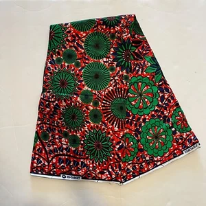 Tessuto Cotone Stampa Africana Ankara Multicolore Stampa Astratta - Da Giardino - Foto 1 di 1