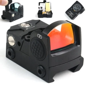 2 MOA Red Dot Optic Mini Reflex Sight for Glock Plate Mount 20/22mm Picatinny - Picture 1 of 7