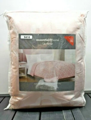  Essential Home Comforter 63" x 92" Twin - Blush - Image 1 of 2