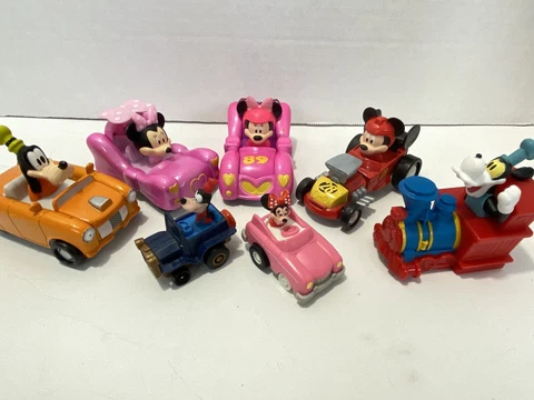 Disney Mickey Roadster Racers Die Cast Car & Pull Back Racer Train Lot Cover