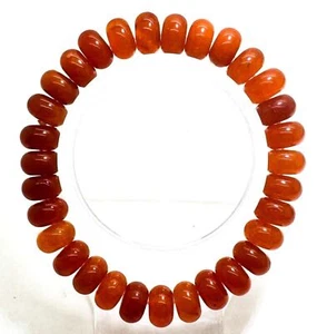Bracciale Perline Corniola Agata Rondelle Gemme Corniola Arancione PGBRD02 - Foto 1 di 2