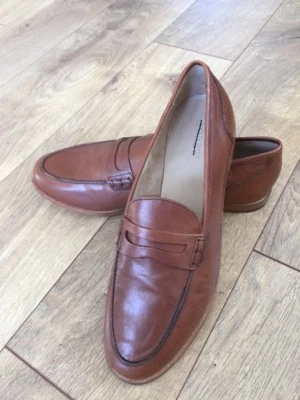 Nuevo JCrew $148 Ryan Penny Mocasines Zapatos de Cuero 10 Pulido Marrón Pecana H8200 Foto 1 de 4