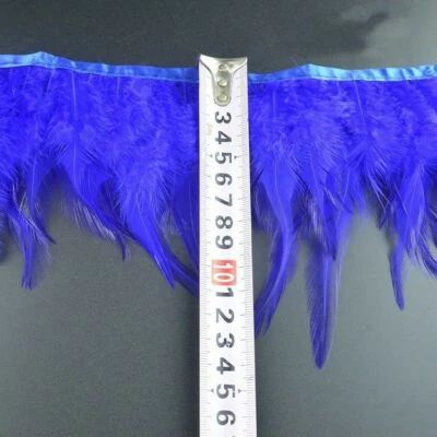 Gallo Hackle Coque Pluma Flecos Artesanal Borde Costura Ropa Sombrerería 1M Nuevo Foto 1 de 4