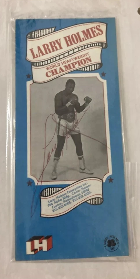 1982 Signed World Champion Larry Holmes promotional boxing program Autographed - Image 1 of 4