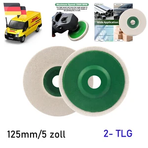 2-TLG 125mm Wolle Polierscheibe für Winkelschleifer, Flex Polierpad Set - Bild 1 von 20