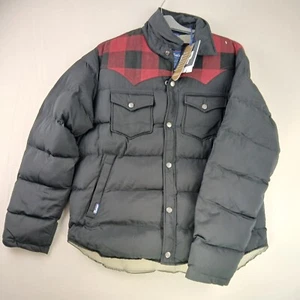 Penfield Rockford Mens Black/Tartan 60/40 Primaloft down Jacket Quilted Medium - Picture 1 of 11