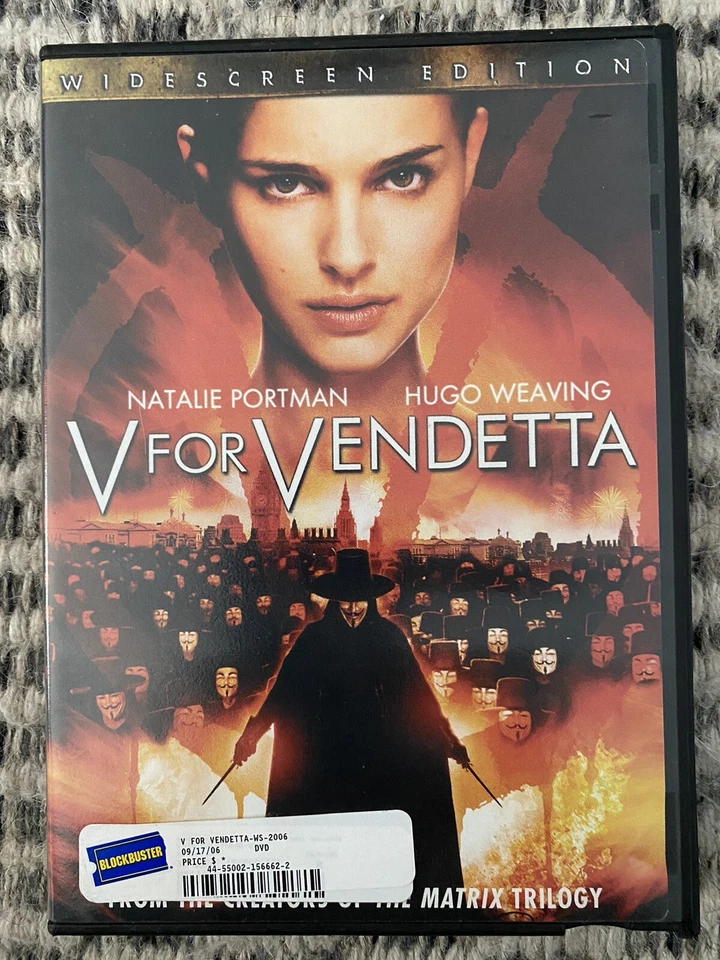 V For Vendetta (DVD, 2006) RARE OOP USA OUT OF PRINT QUALITY! BLOCKBUSTER VIDEO! - Image 1 of 1
