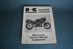 1988-95 Kawasaki Ninja 250R GPX250R Service Shop Repair Manual Supplement OEM - Imagen 1 de 10