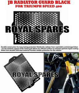 "JB RADIATOR GUARD, BLACK" FIT FOR TRIUMPH SPEED 400 - Picture 1 of 6