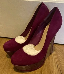 carvela kurt geiger purple 6 inch stiletto With Suede Material Size 41 UK8 - Picture 1 of 13