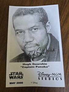 💥 Disney Star Wars Weekends 2000 Hugh Quarshie handsigniertes Foto Captain Panaka - Bild 1 von 2