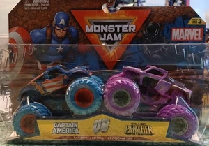 Monster Jam Marvel Series 3 Captain America Vs Black Panther Die-Cast Maßstab 1:64 - Bild 1 von 2