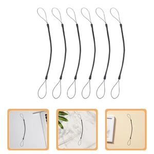 6 Pcs Sangles Téléphone Portable Support Stylo Rétractable Laisse pour Presse-papiers - Photo 1 sur 12