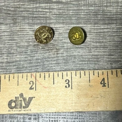 Chanel 2 buttons Gold Tone Extra Buttons NEW - Image 1 of 4
