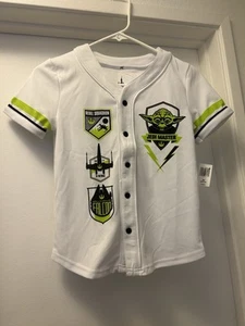 Yoda Jedi Master Baseball Shirt Youth Size M New with Tags Disney Star Wars - Picture 1 of 4