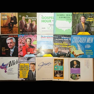 Vtg 15 LP Lot #AIP: Christian Broadcast Evangelist Jimmy Swaggart Billy Graham + Foto 1 de 4