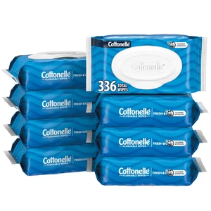 Freshfeel Flushable Wet Wipes for Adults and Kids, 8 Flip-Top Packs - Bild 1 von 12