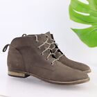 Diba Women's Eli Boots Size 9 Lace Up Bootie Paddock Cottage Taupe Brown Nubuck